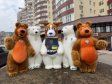 White Bear Costume Inflatable Пневмокостюм белого медведя